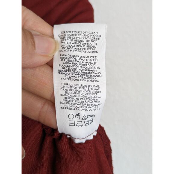 Cabi Crushed Velvet Burgundy Grace Tribute Dress Sz XS Empire Waist Whimsygoth - Picture 7 of 9